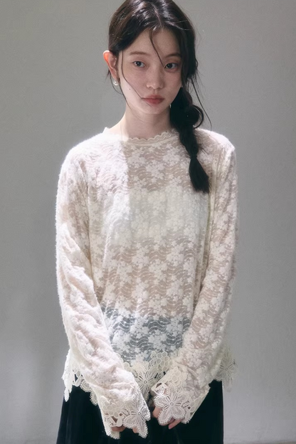 Delicate Lace Trim Top
