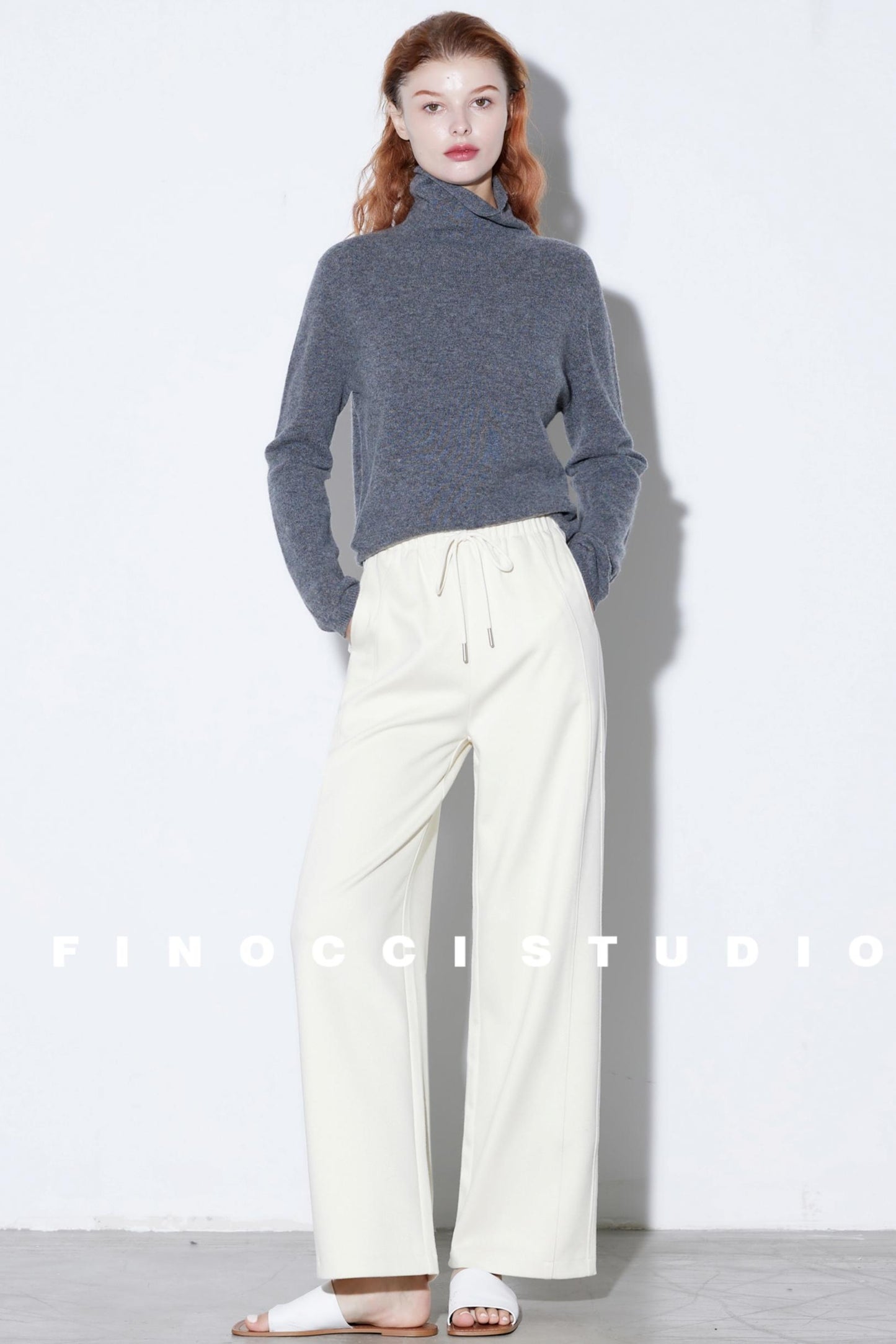 Mulberry Silk High-Waisted Trousers