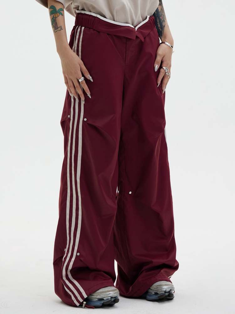 Stripe Wide Leg Jersey Pants