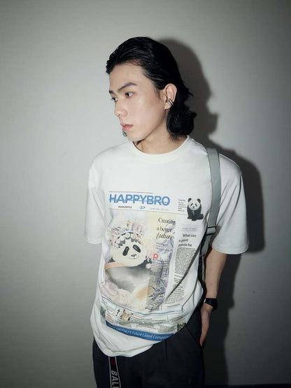 Panda Culture Print T-Shirt