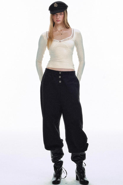 Twisted Lace Knit Top