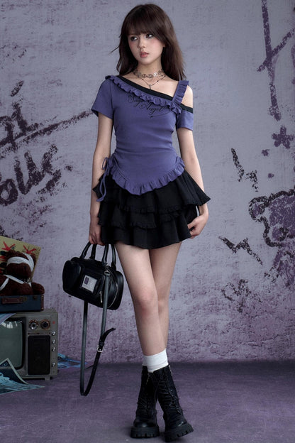 Pure Purple Irregular Top