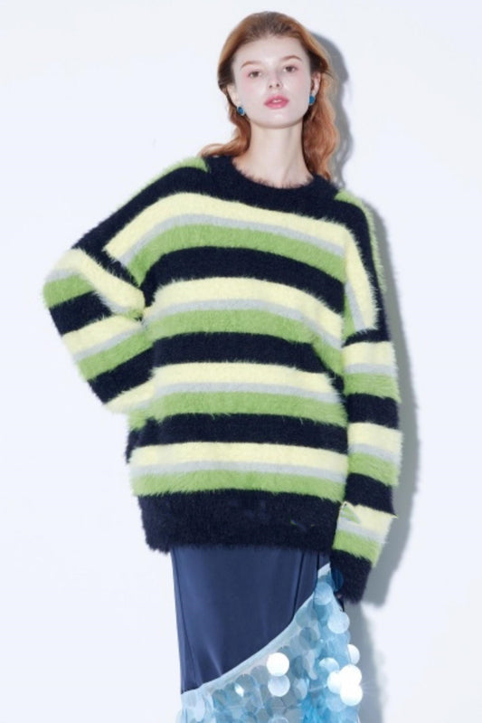 Retro Striped Winter Sweater