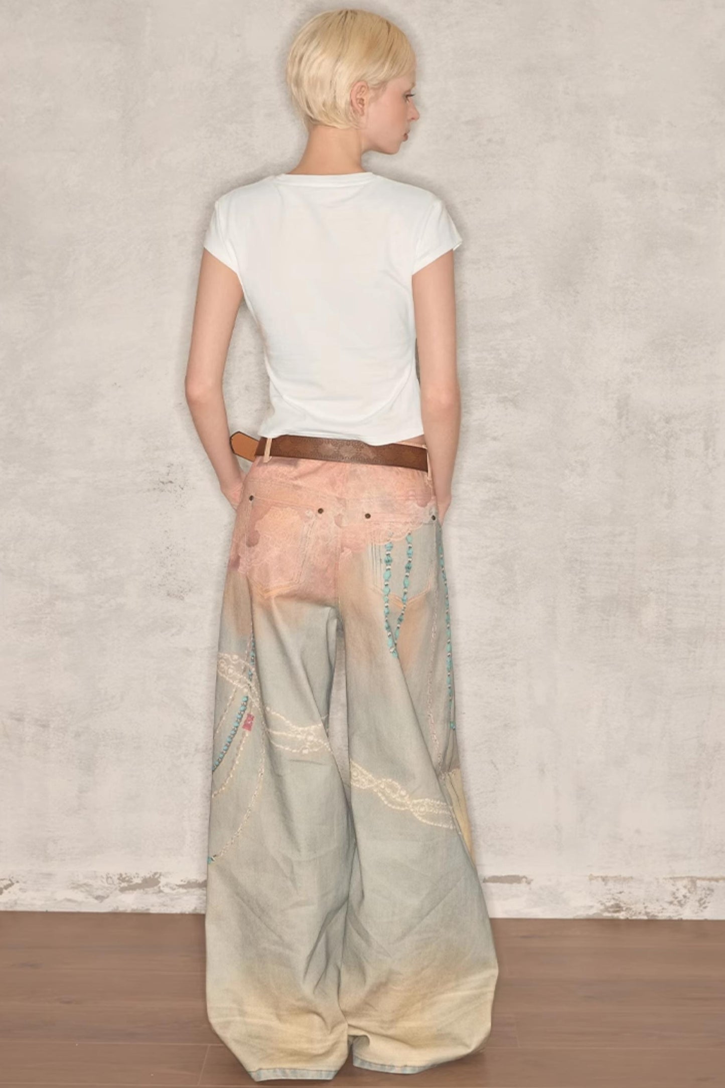 Summer Lace Denim Pants