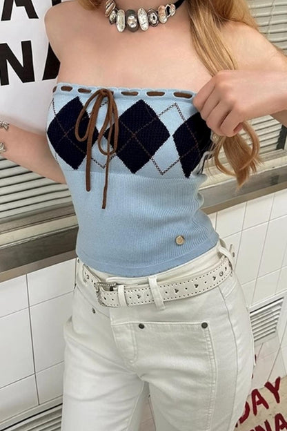 Blue Diamond Cashmere-Silk Smocked Top