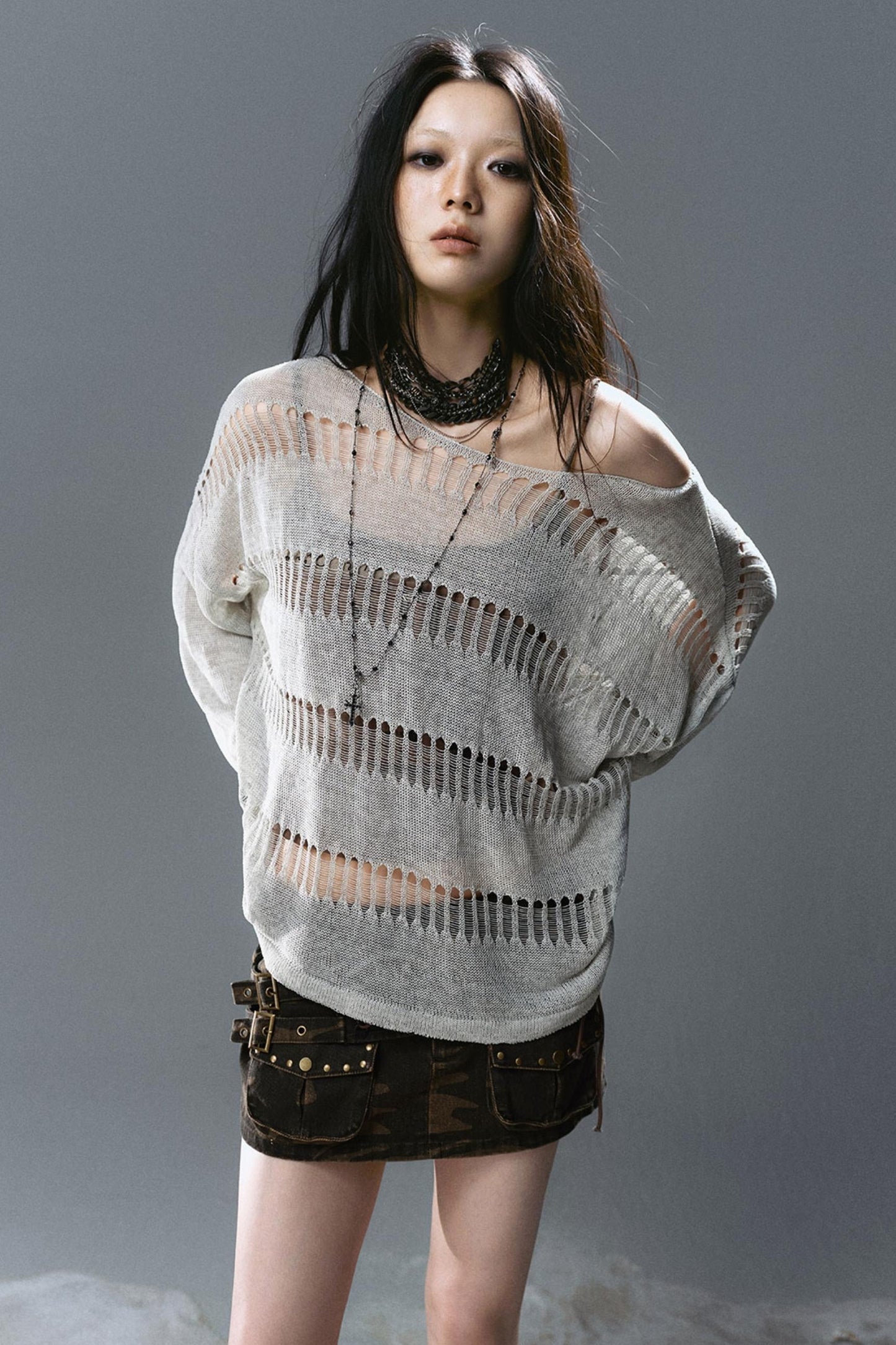 Linen Knit Cover-Up Top