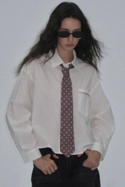 Cotton Embroidered White Shirt