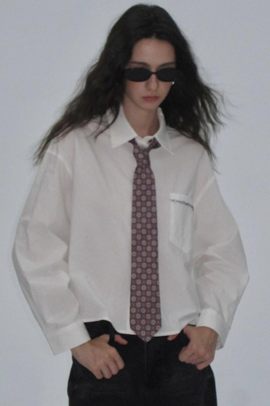 Cotton Embroidered White Shirt