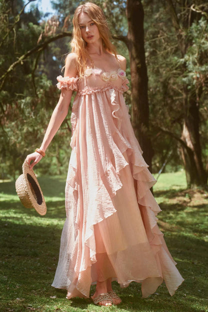 Vintage Tencel Rose Dress