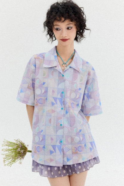 Summer Geometric Blouse