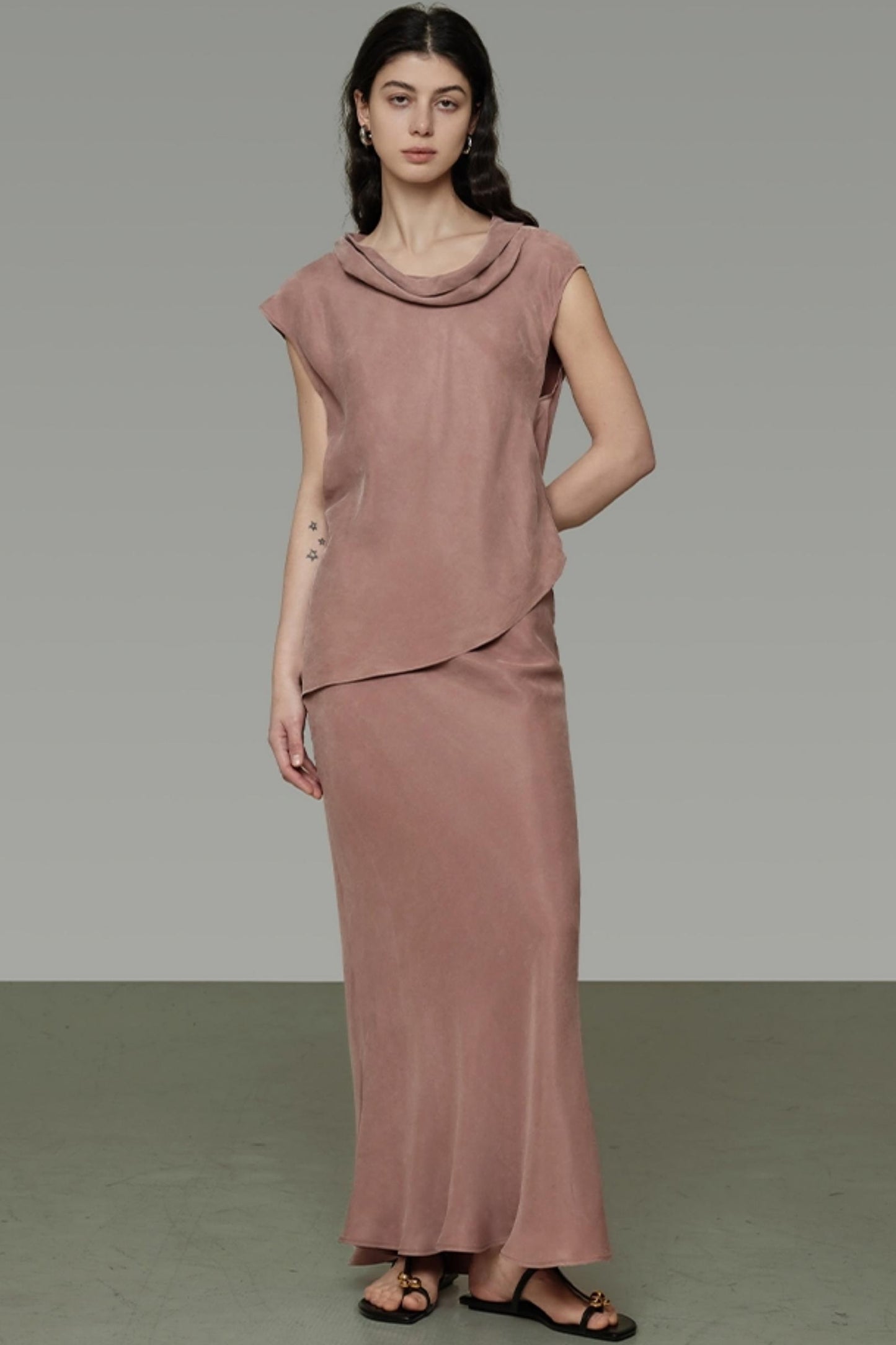 Chic Draped Bustier Skirt