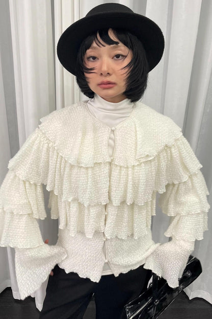 Autumn White Knit Cardigan