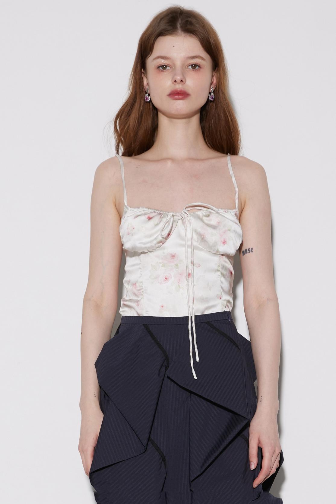 Summer Satin Floral Lingerie Set-Up