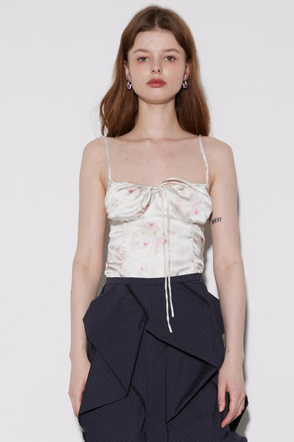 Summer Satin Floral Lingerie Set-Up