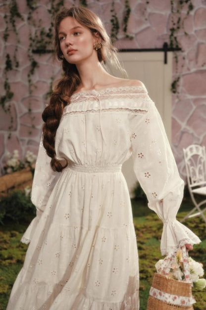 Lacemade Camellia Off-Shoulder Dress