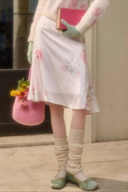 Milky Way Wool Sweater Skirt Set-Up