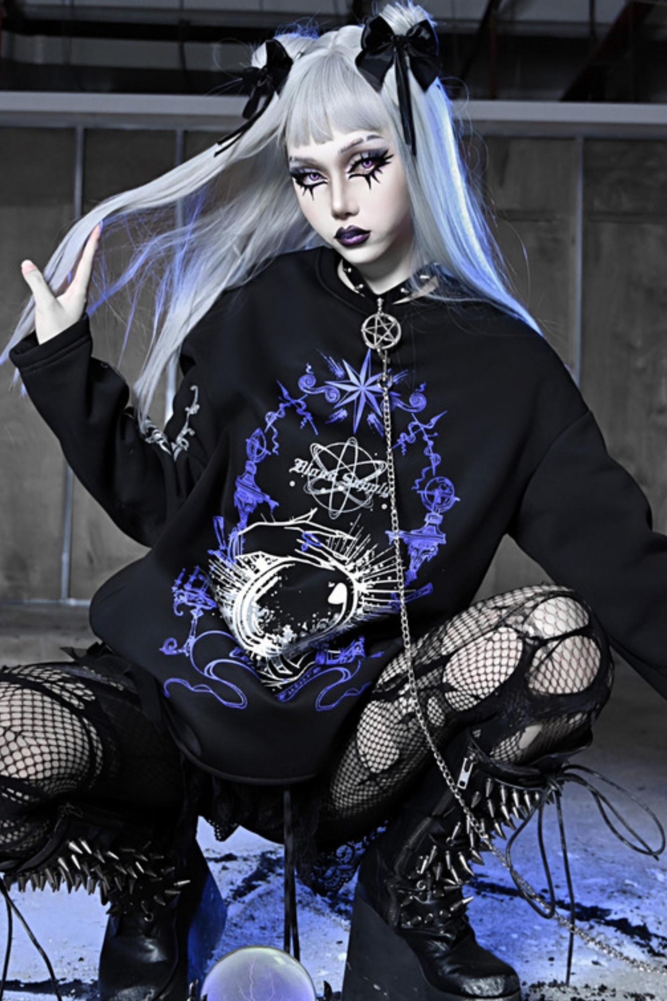 Gothic Magic Ball Velvet Top