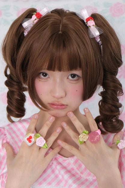 Vintage Rose Pink Bowknot Hairpin Set-Up