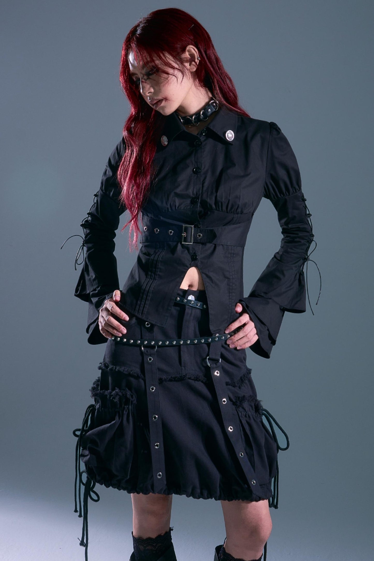 Gothic Flared Sleeves Top