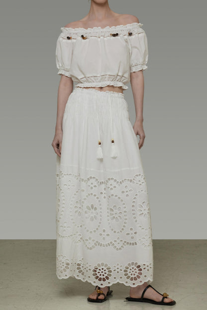 One-Shoulder Summer Skirt Top Set-Up