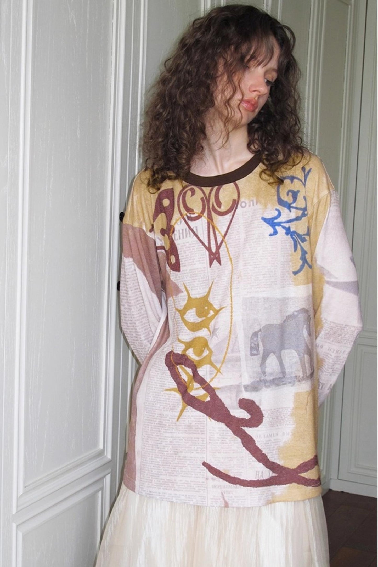 Print Long-Sleeved T-Shirt