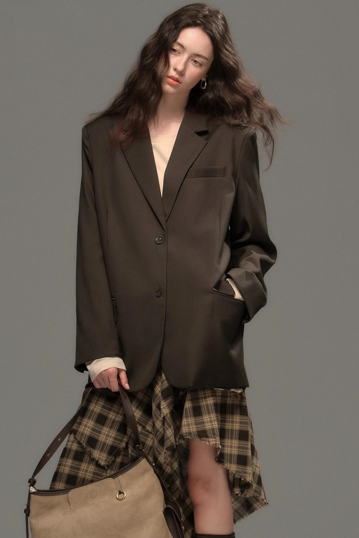 Vintage Autumn Shoulder Pad Blazer