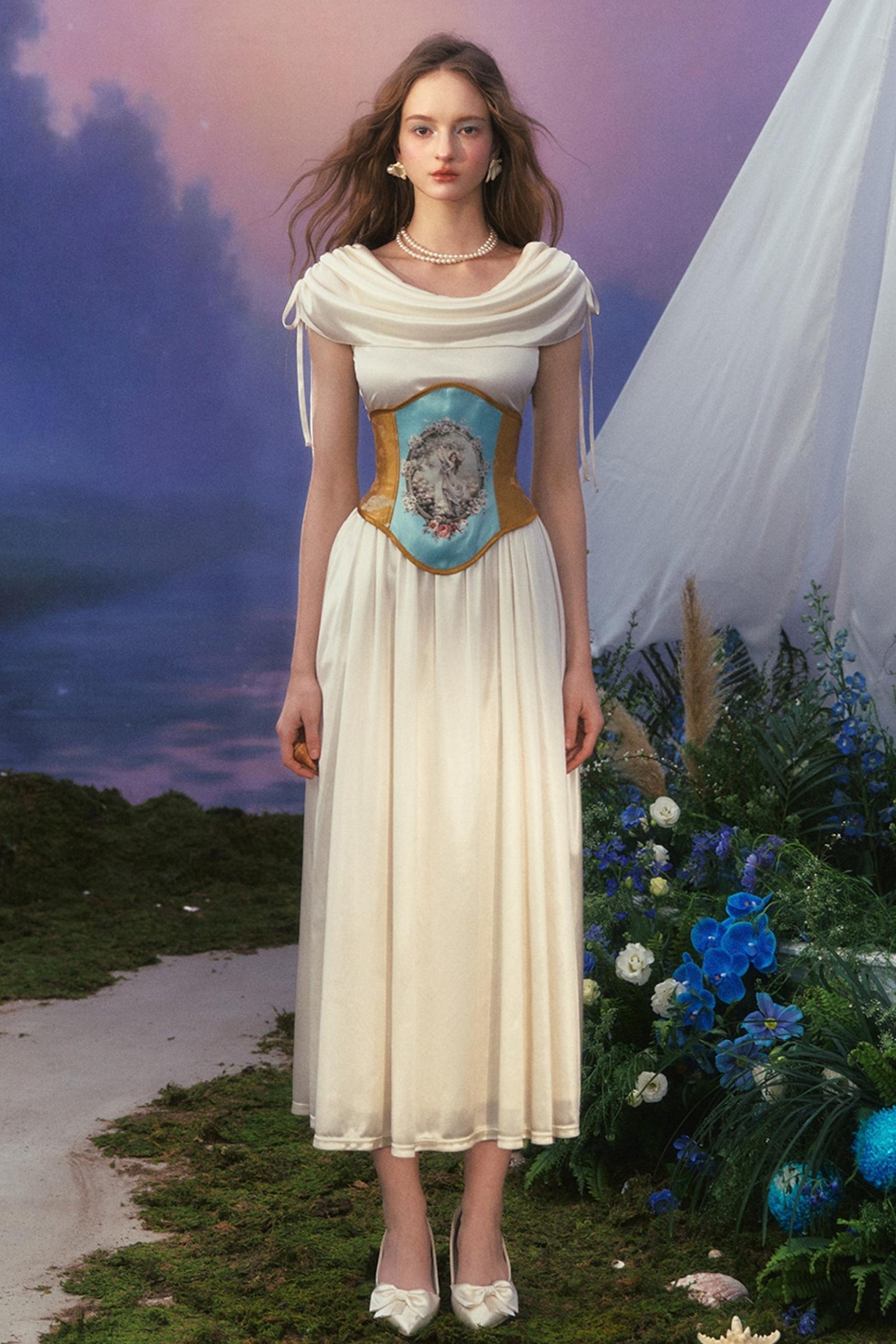 Elegant Floral Dress Waist