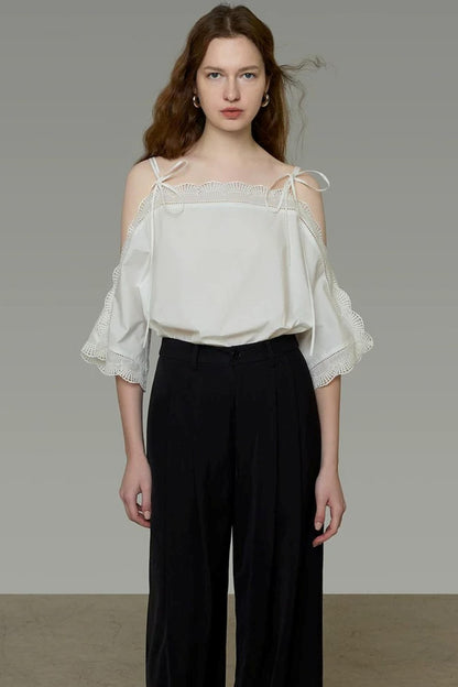 Off-Shoulder Lace Blouse