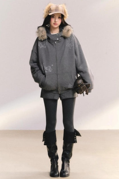 Glowing Sparkle Hooded Jacket
