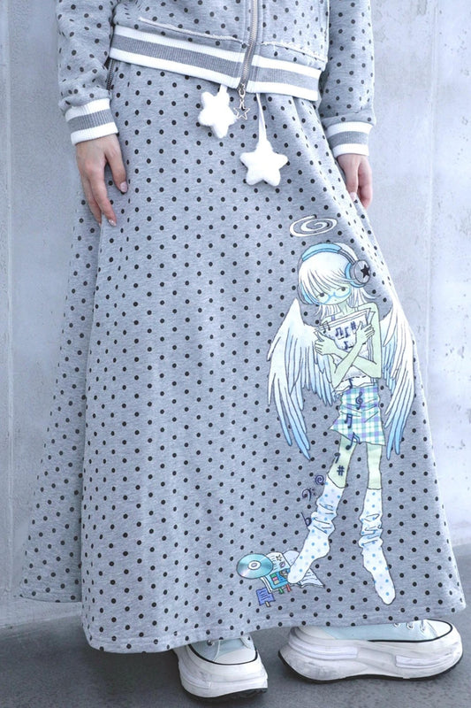 Ancient Gray Polka Dot Skirt