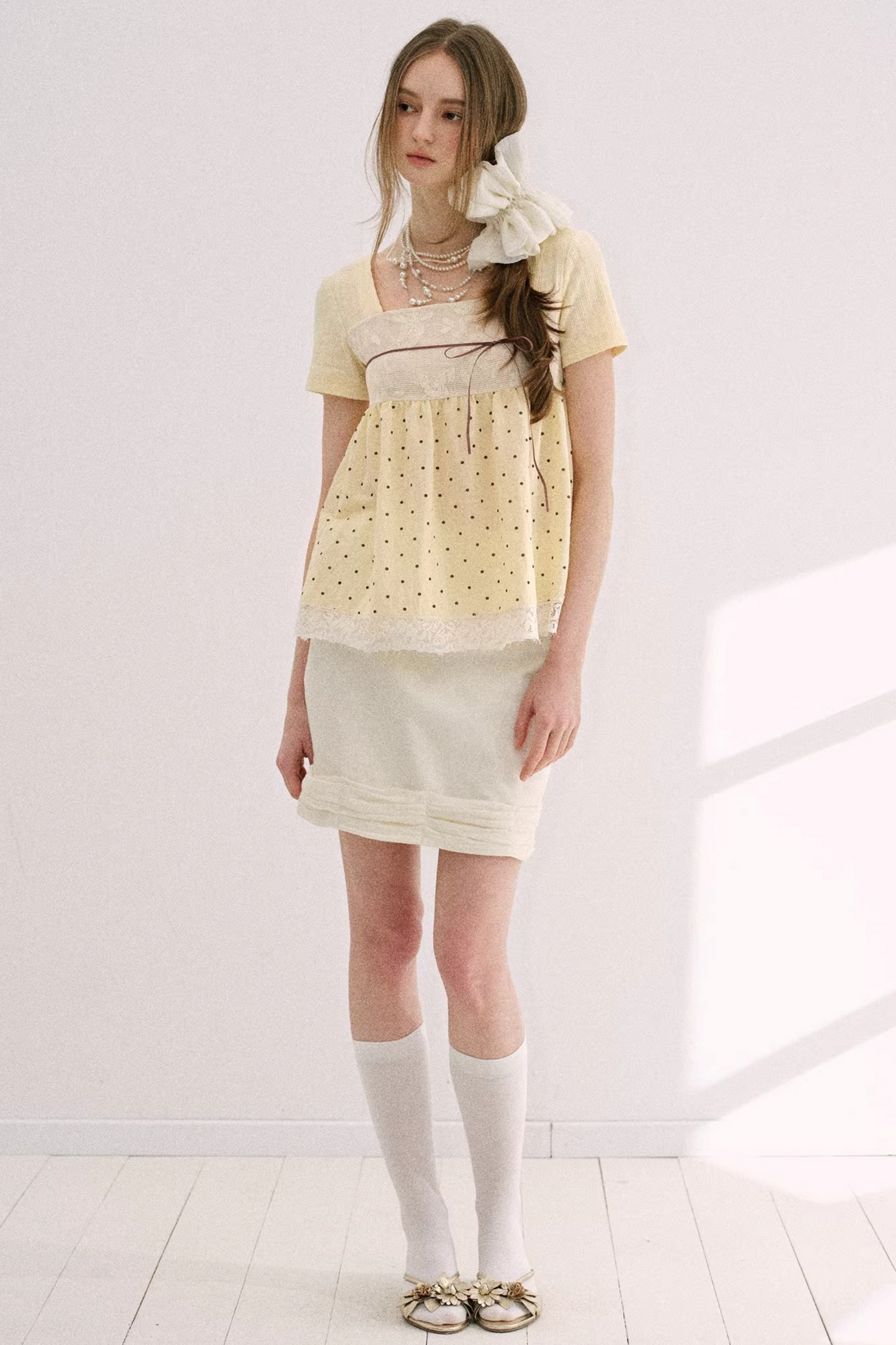 Retro French Babydoll Top