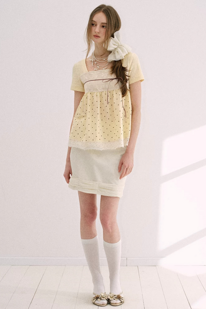 Retro French Babydoll Top