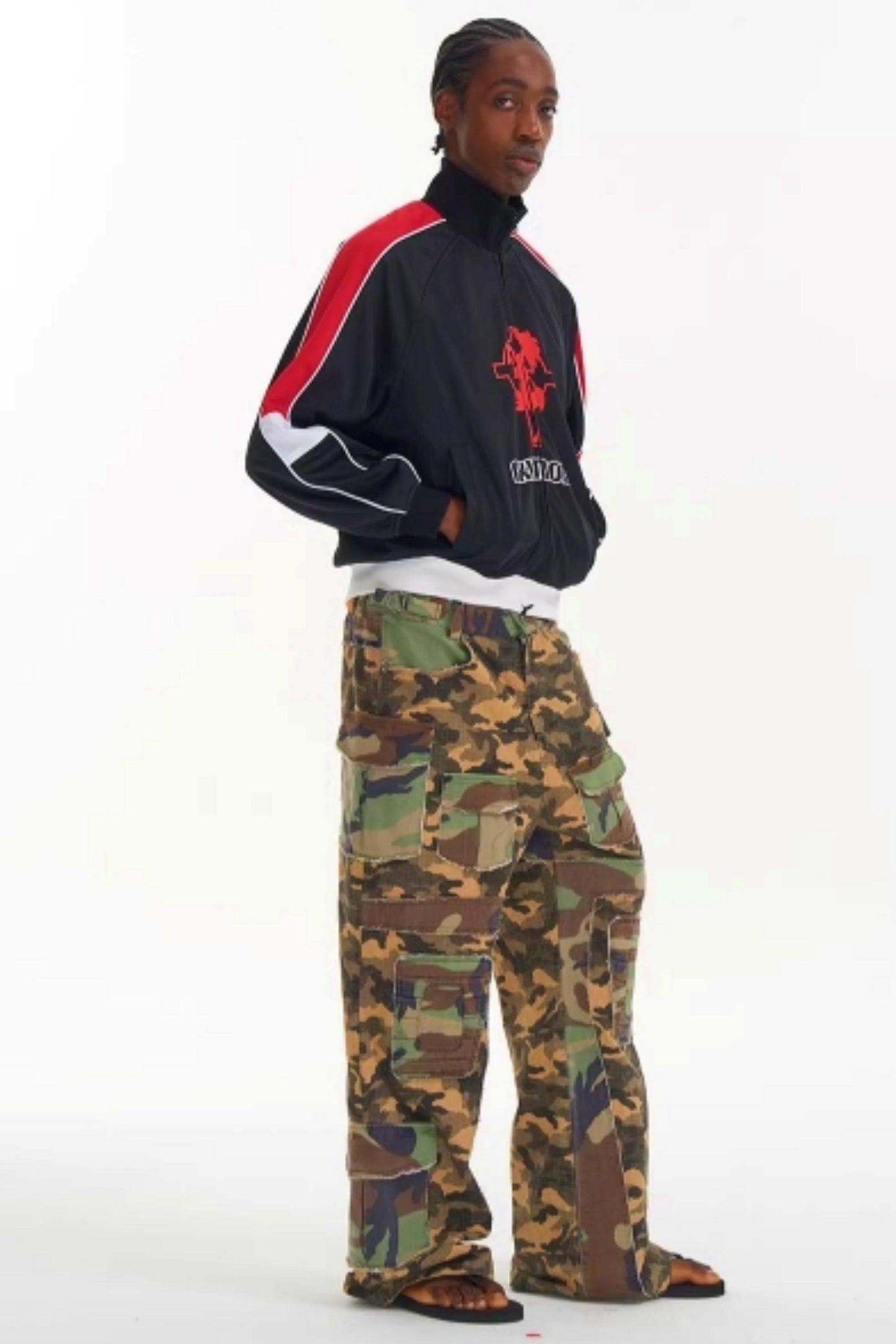 Bootcut-Hose mit Washed-Raw-Edge