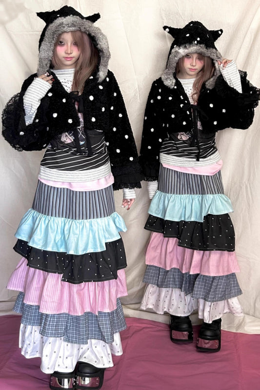 Original Design Cat Ear Plush Short Coat