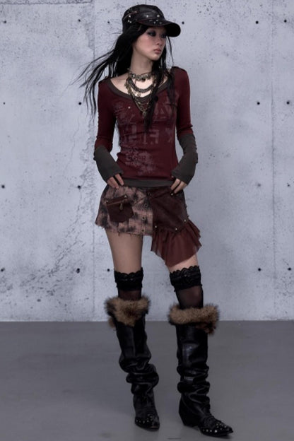 Retro Vintage Patchwork Top