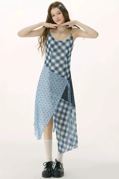 Mist Blue Polka Dot Dress