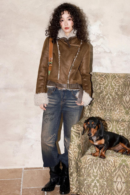 Warm Brown Suede Jacket