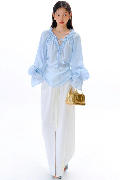 Magnolia Hand-Cranked Appliqué Skirt