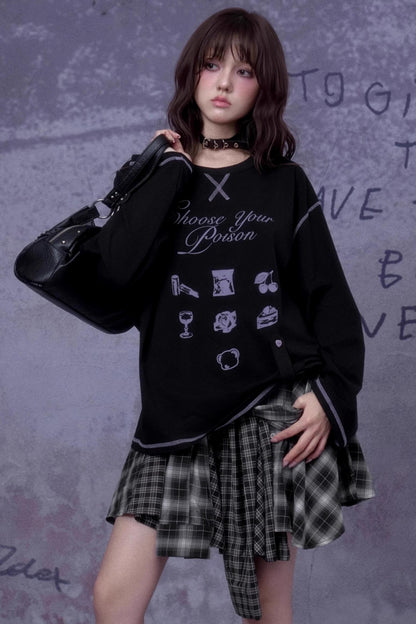 Deconstructed Street Plaid Skirt