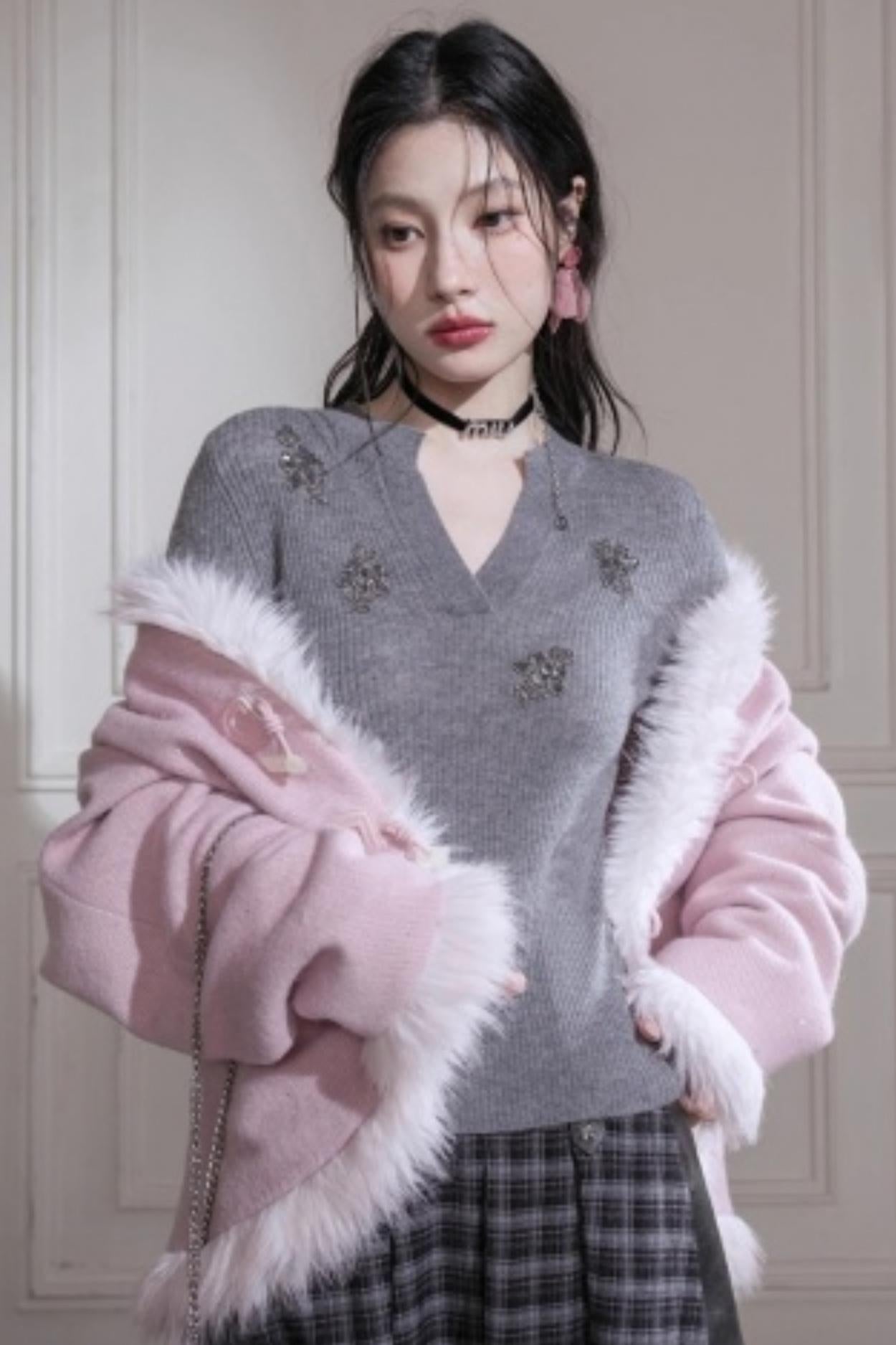 Sheep Wool Sequin Top