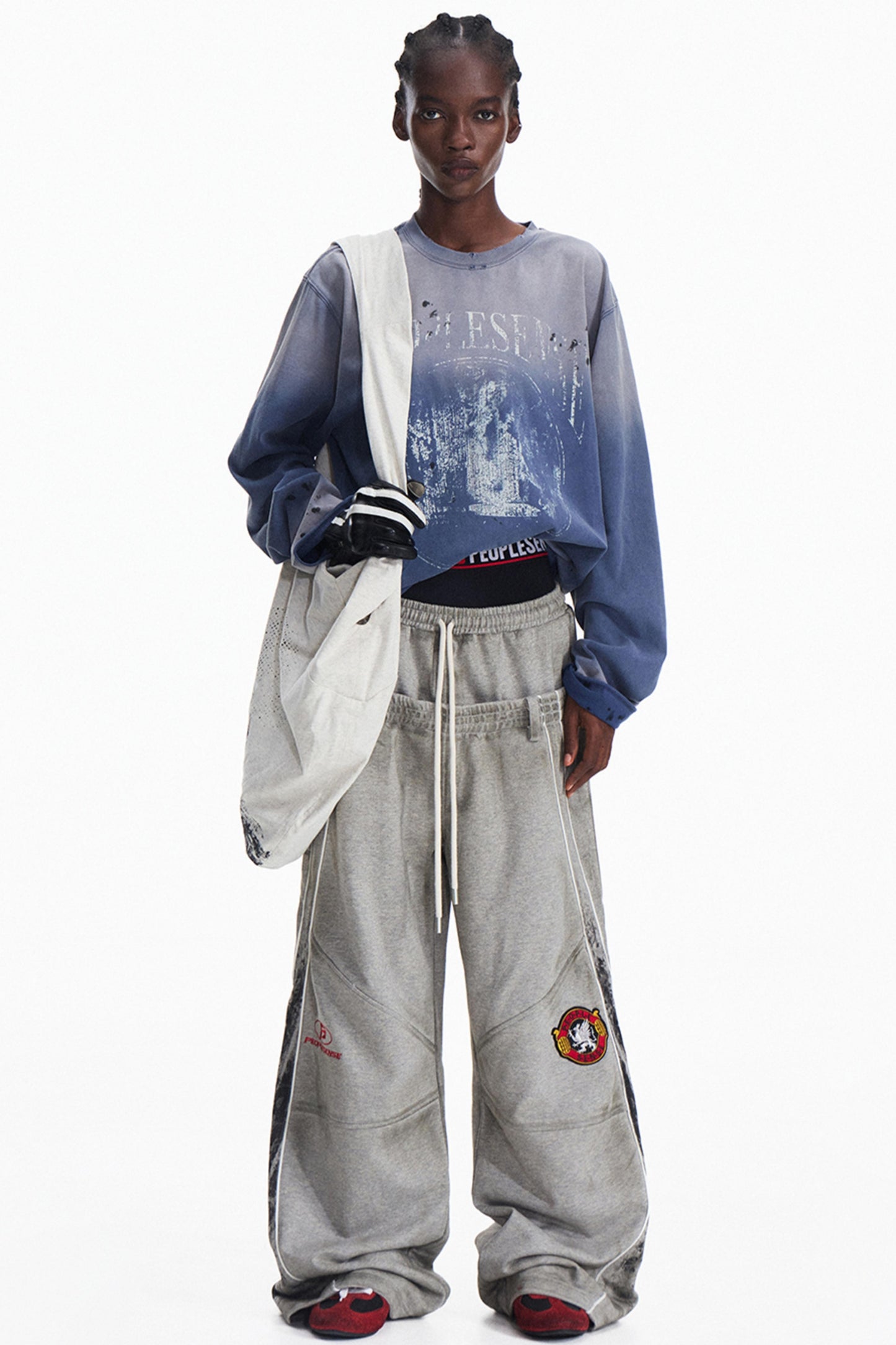 Aged Print Long Sleeve T-Shirt