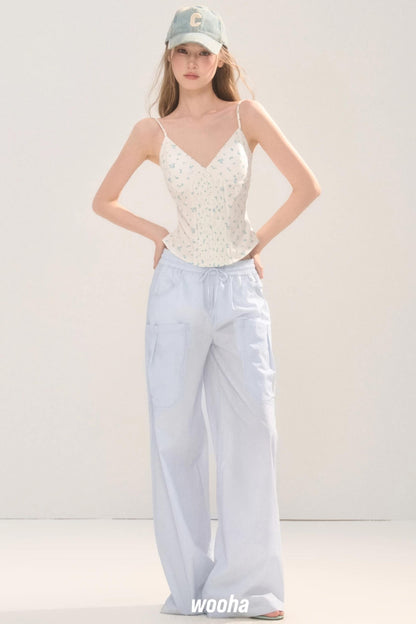 Large Pocket Wide-Leg Cargo Pants