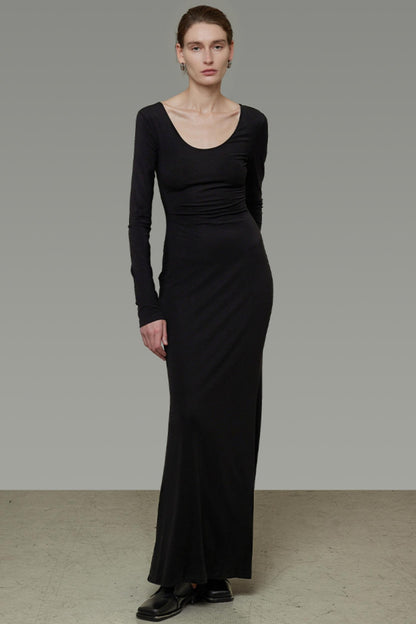 Black Slim Long Dress
