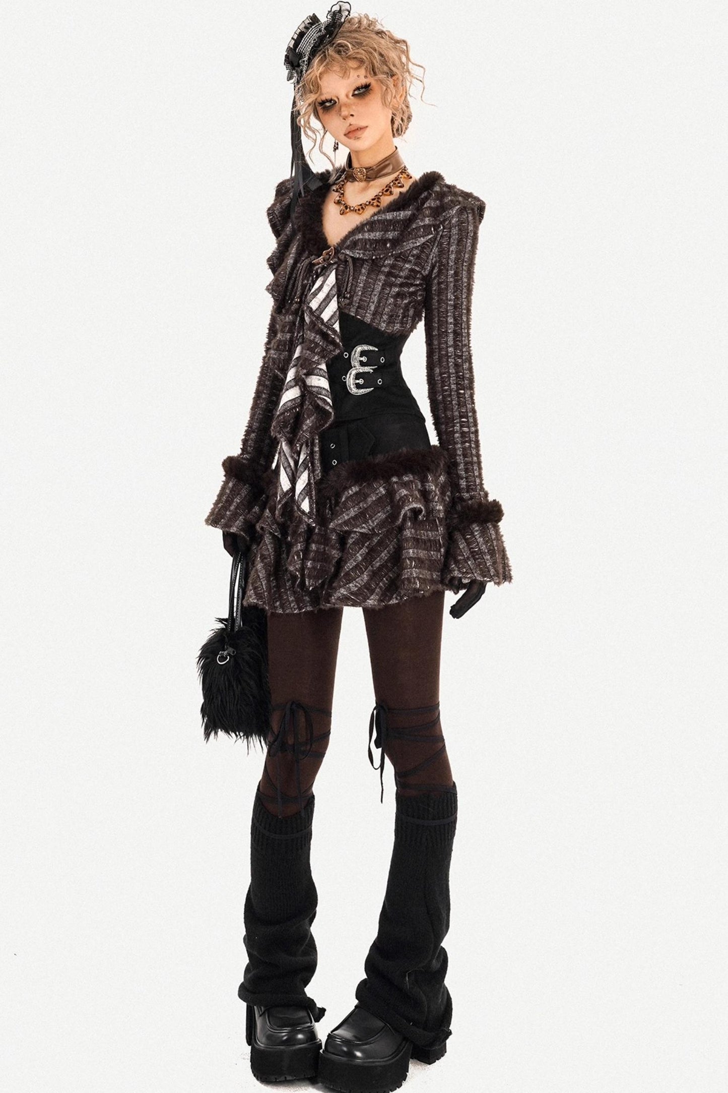 Retro Plaid Patchwork Skirt