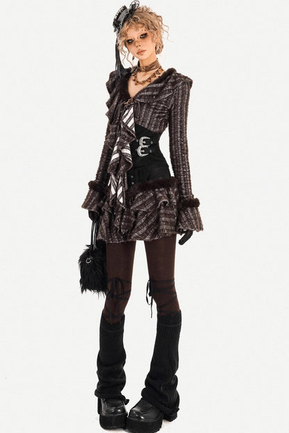 Retro Plaid Patchwork Skirt