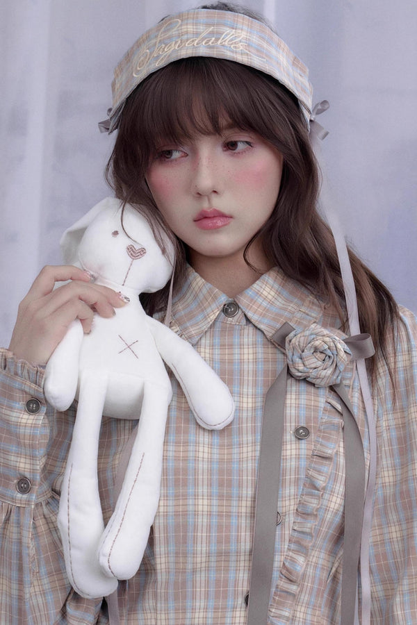 Rose Garden Girl Plaid Shirt