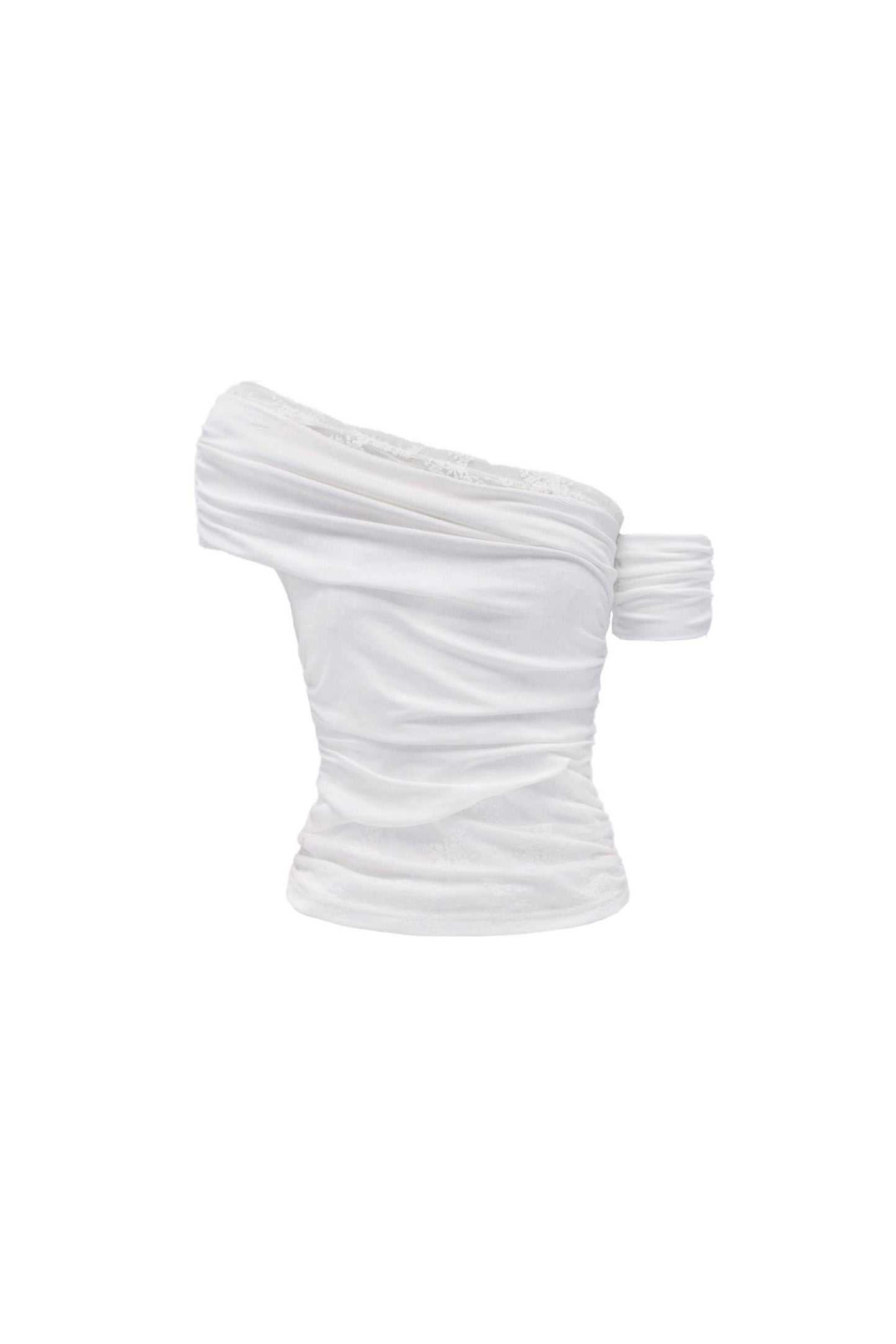 Lace Slash One-Shoulder Spring Skirt Set-Up