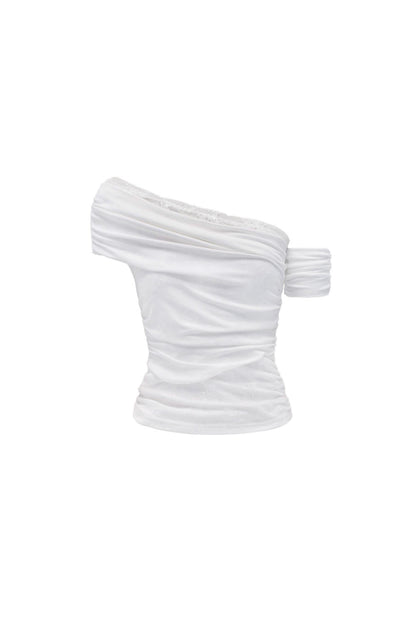 Lace Slash One-Shoulder Spring Skirt Set-Up