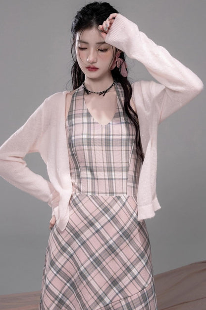 럭셔리 핑크 가디건