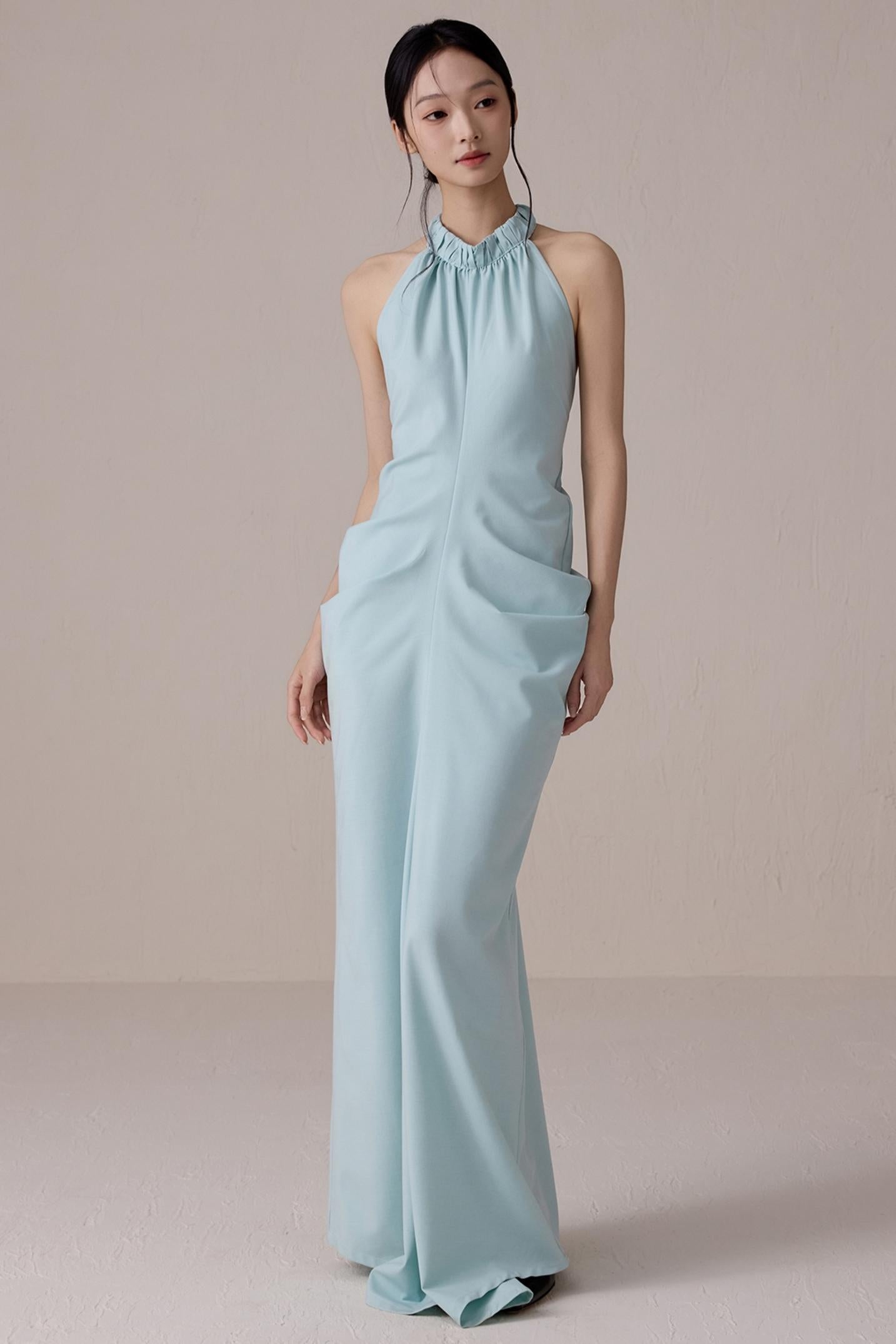 Summer Lime Backless Dress